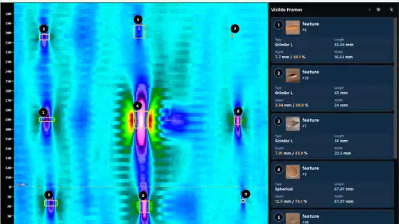Verionics signal map with feature evidence